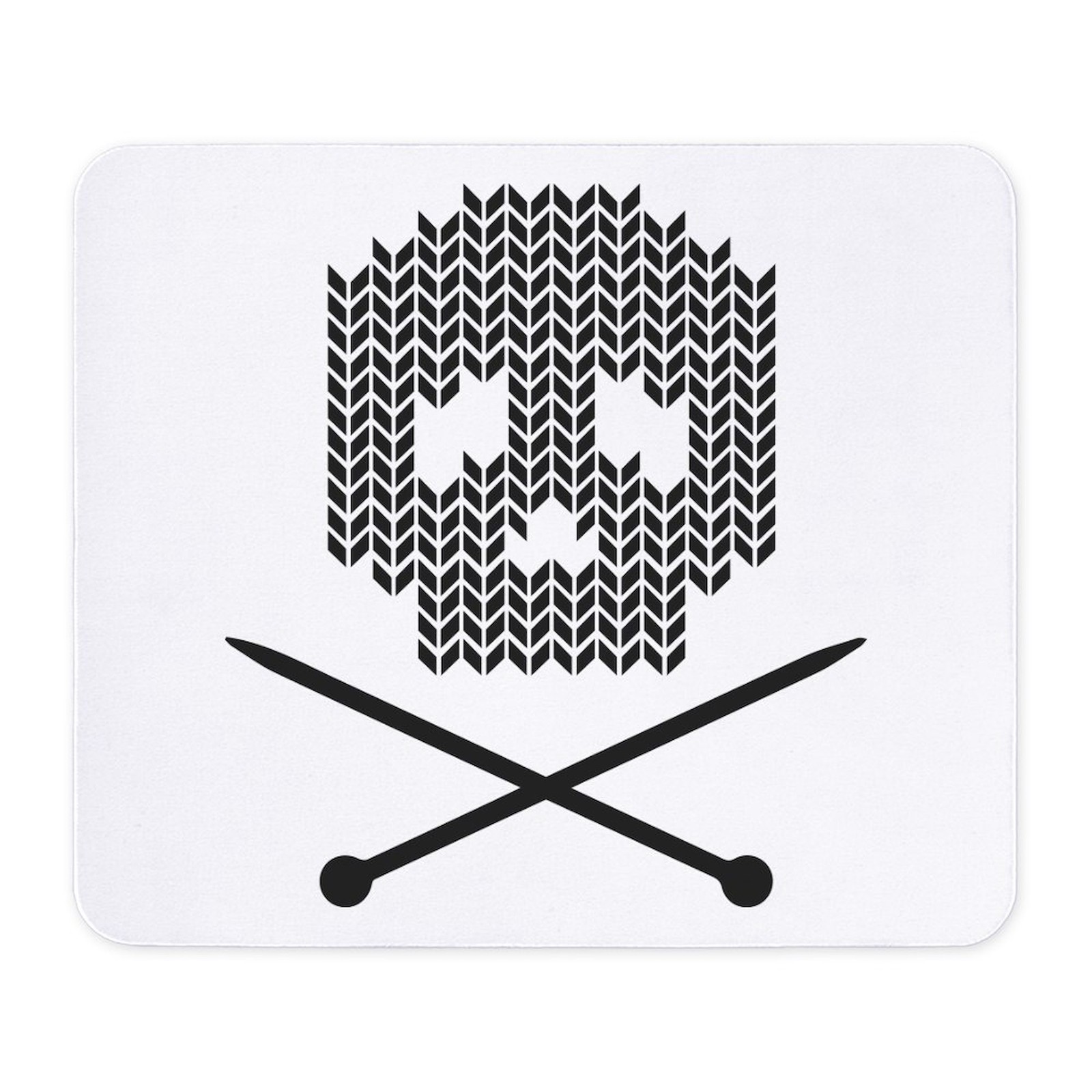 CafePress Knit Skull And Crossbones Mousepad  (1674998188)