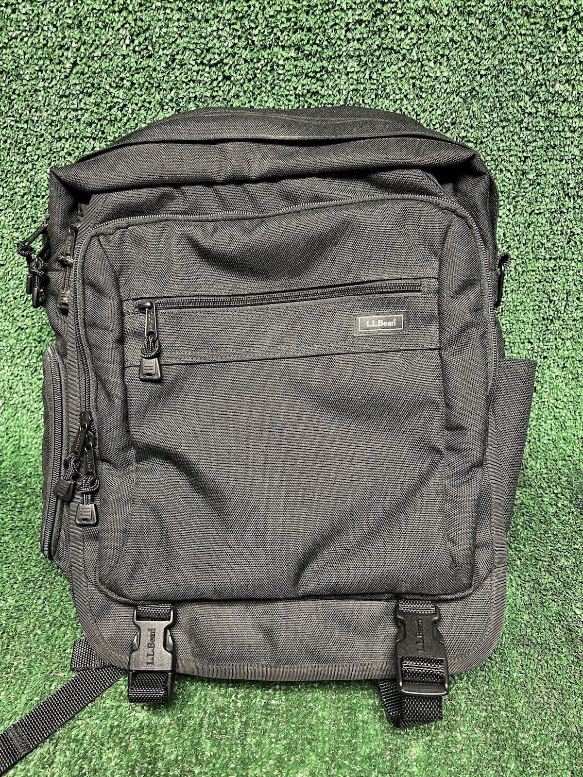 LL Bean 0NDR7 Deluxe Book Pack Comfort Carry Laptop Travel Backpack Black 30L