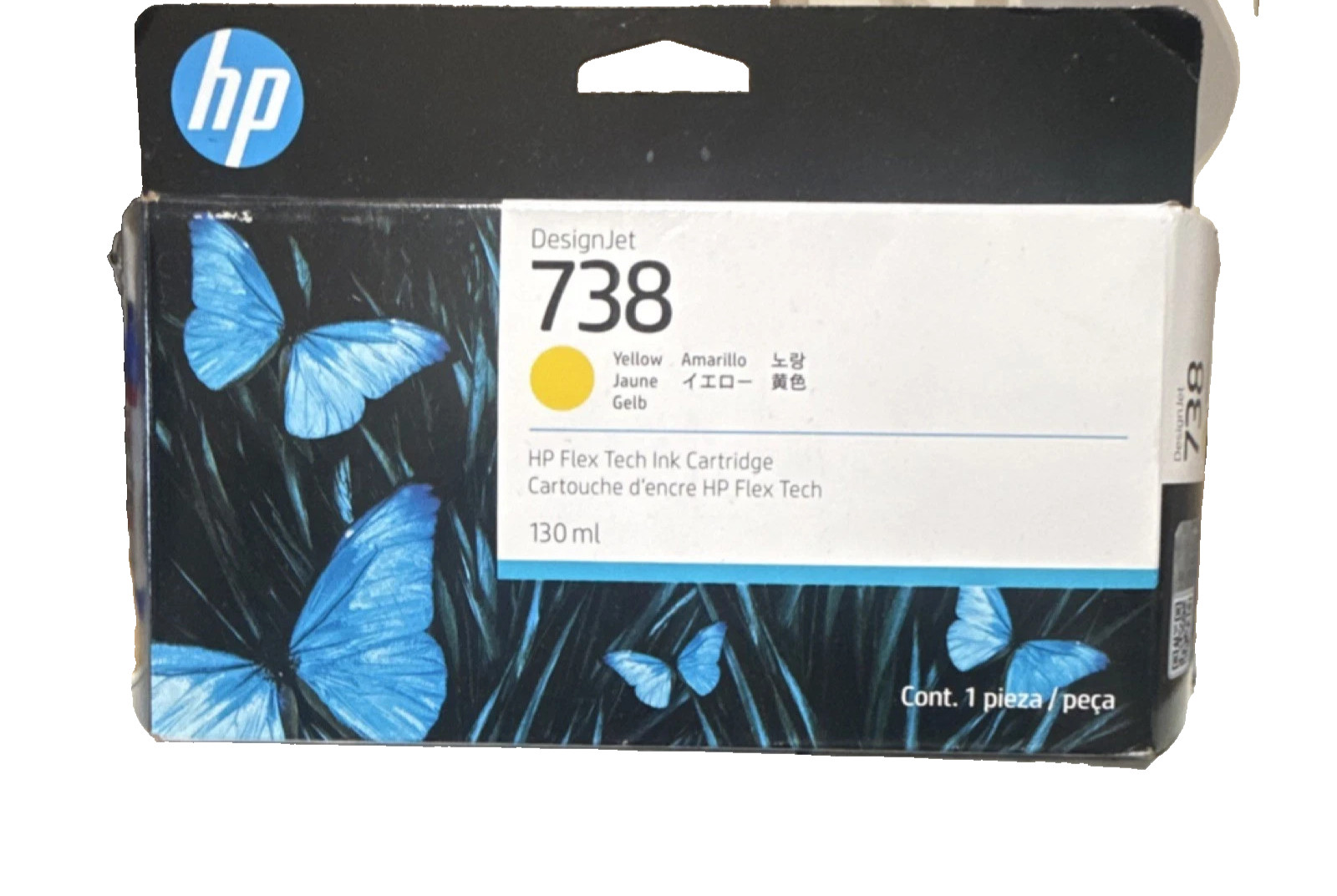 New Genuine HP 738 Yellow Ink Cartridge 130ml 498N7A  MAY 2027