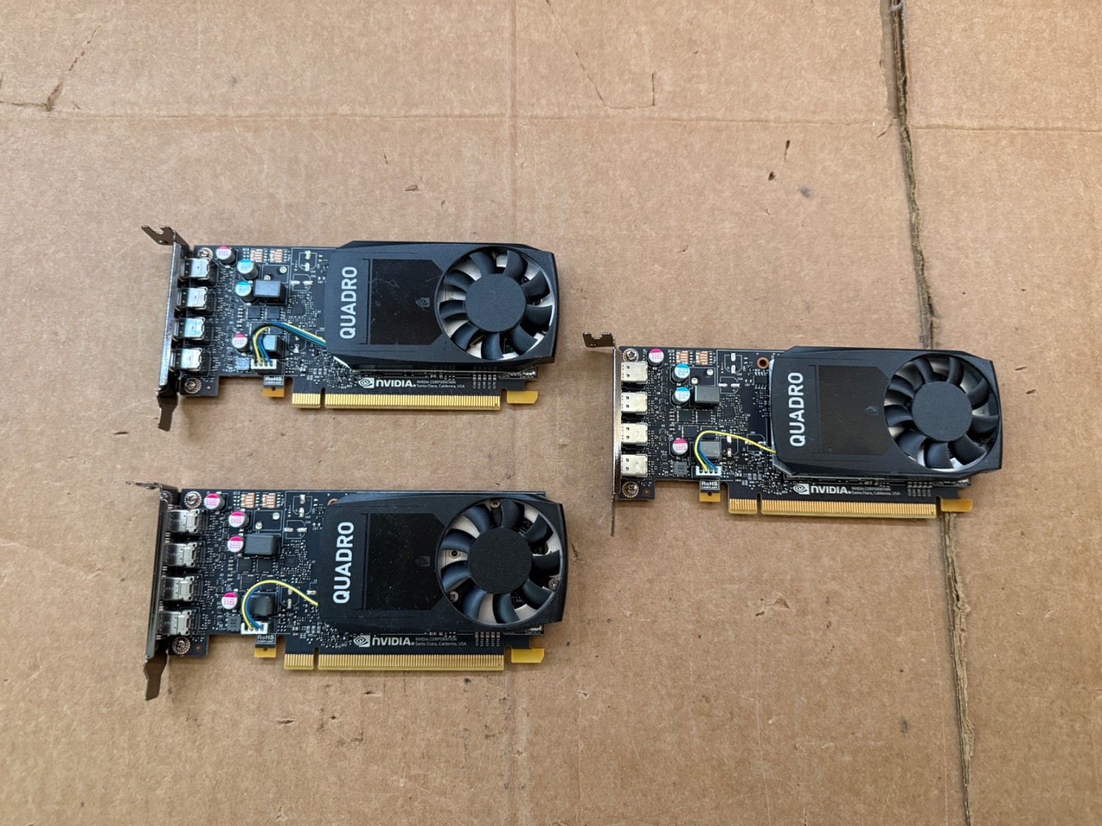 LOT OF 3 - NVIDIA Quadro P1000 4GB GDDR5 PCIe Graphics Video Cards