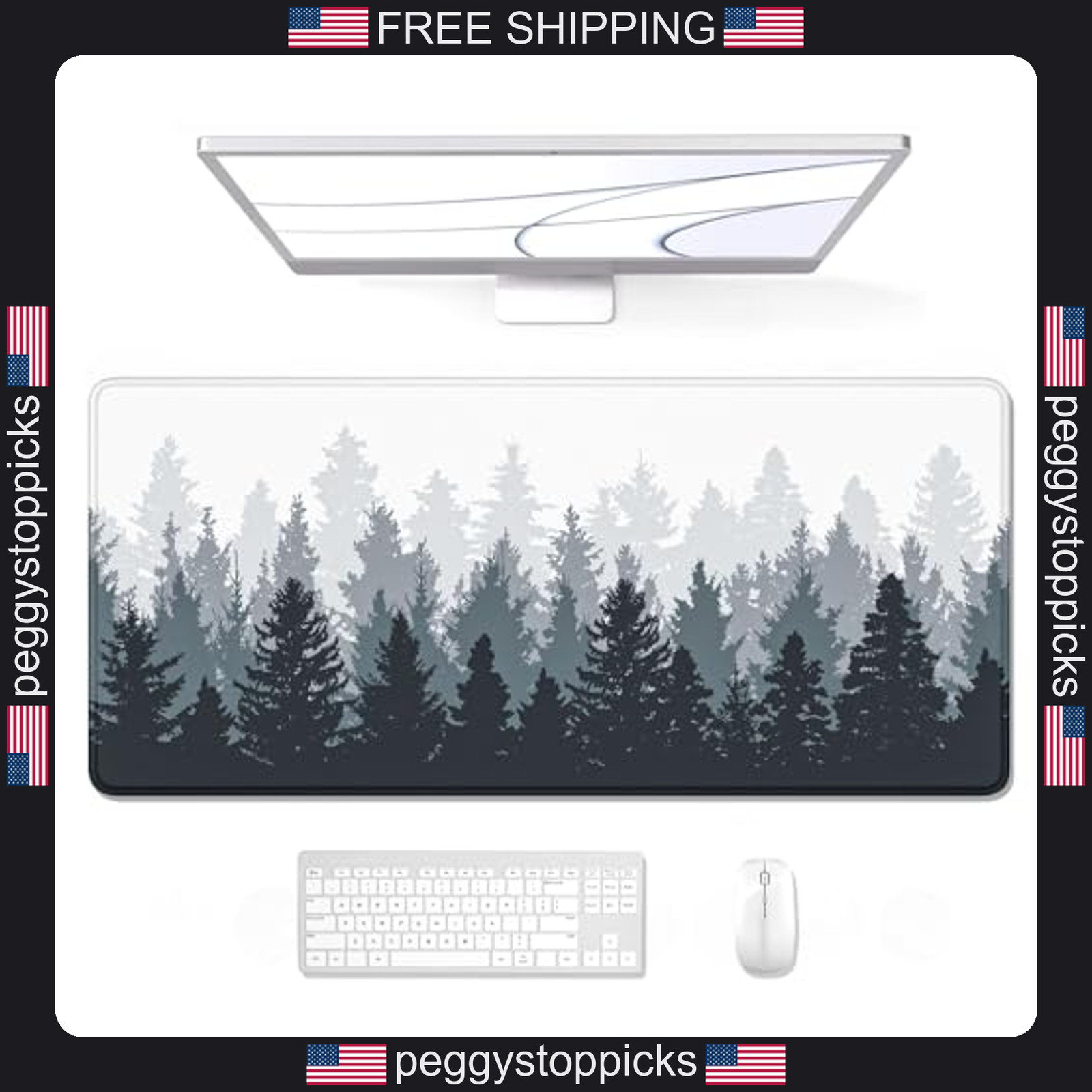 Extended Gaming Mouse Pad 35.4 x 15.7 Inch Non-Slip Rubber Base