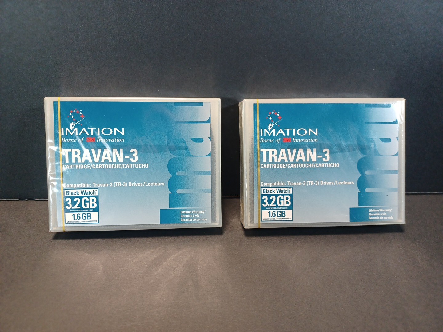 2 Imation 3M Travan-3 Cartridge 3.2 GB New Factory Sealed 