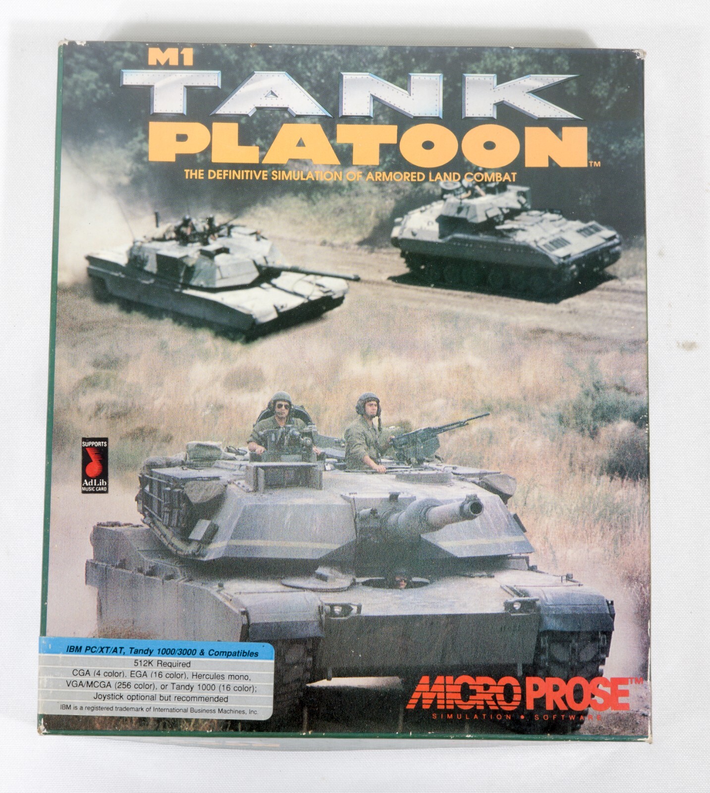 Vintage Microprose M1 Tank Platoon PC XT AT 1989 5.25" ST533B22