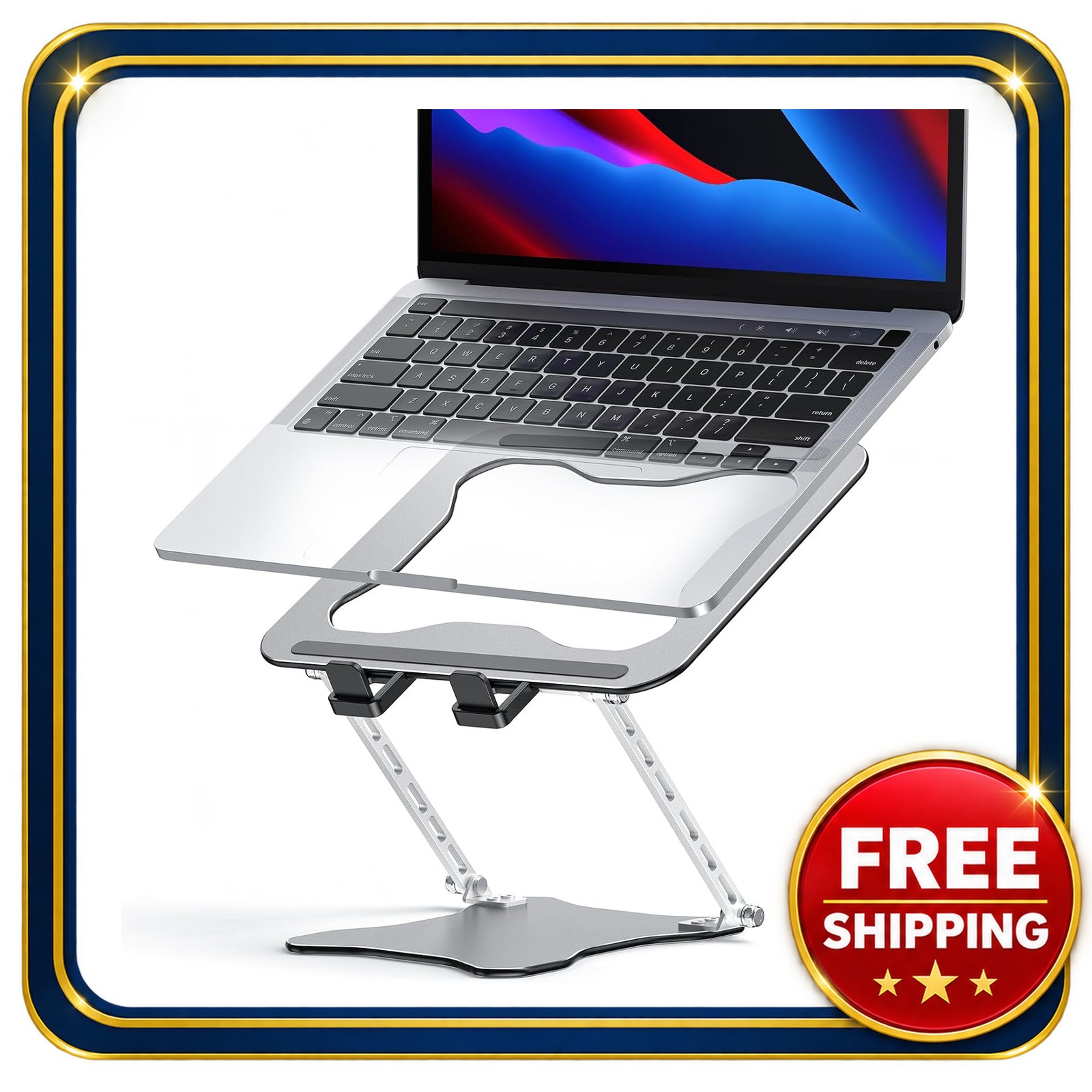Laptop Stand Portable Foldable Adjustable Height Aluminum 10-15.6 inch