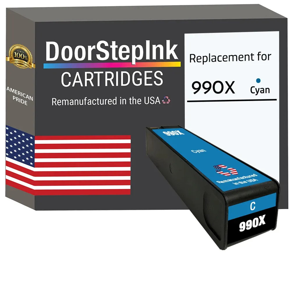DoorStepInk Compatible Ink Cartridges For HP 990X Cyan-USA
