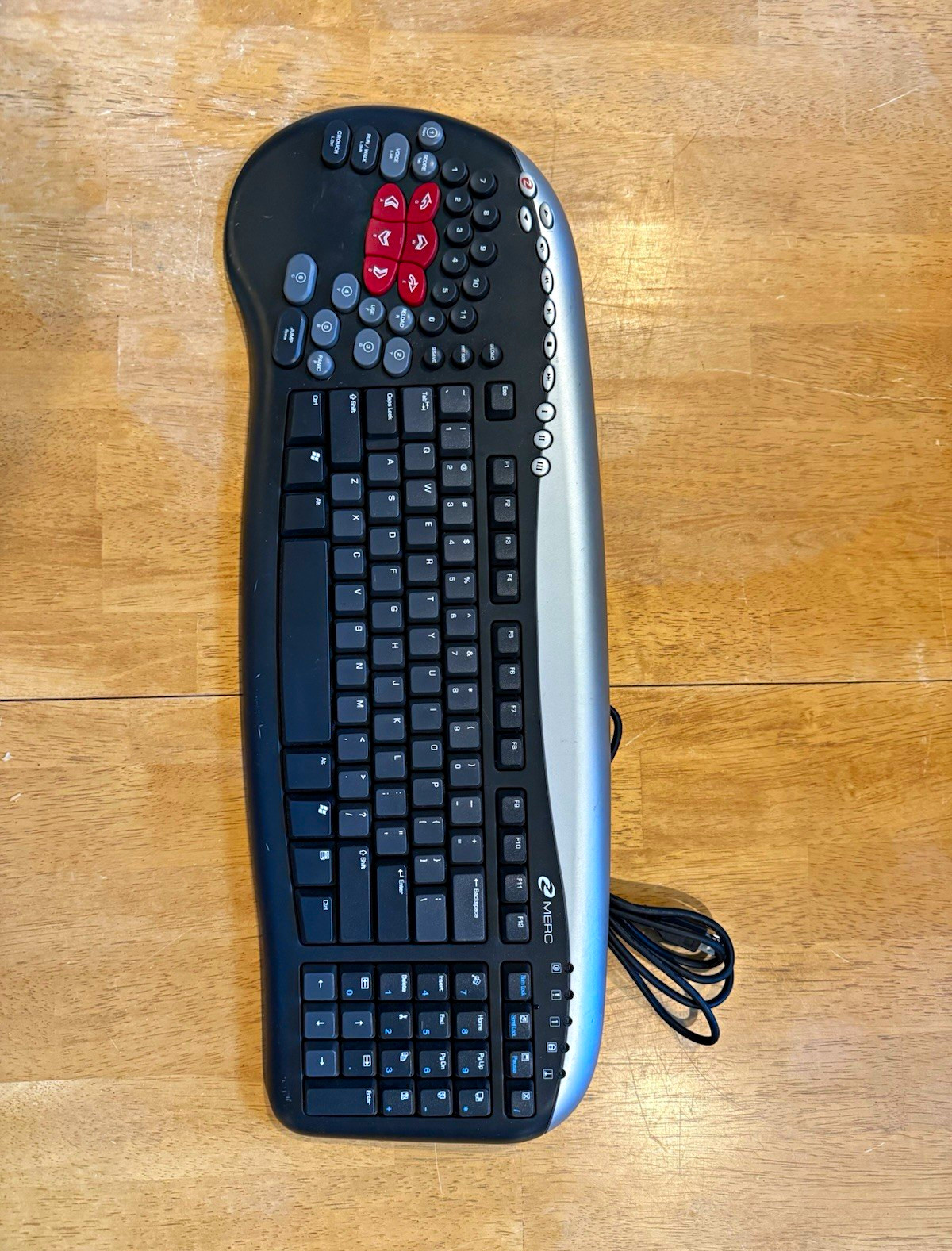 Ideazon Zboard MERC KU-0453 USB Gaming Keyboard Black Silver Untested