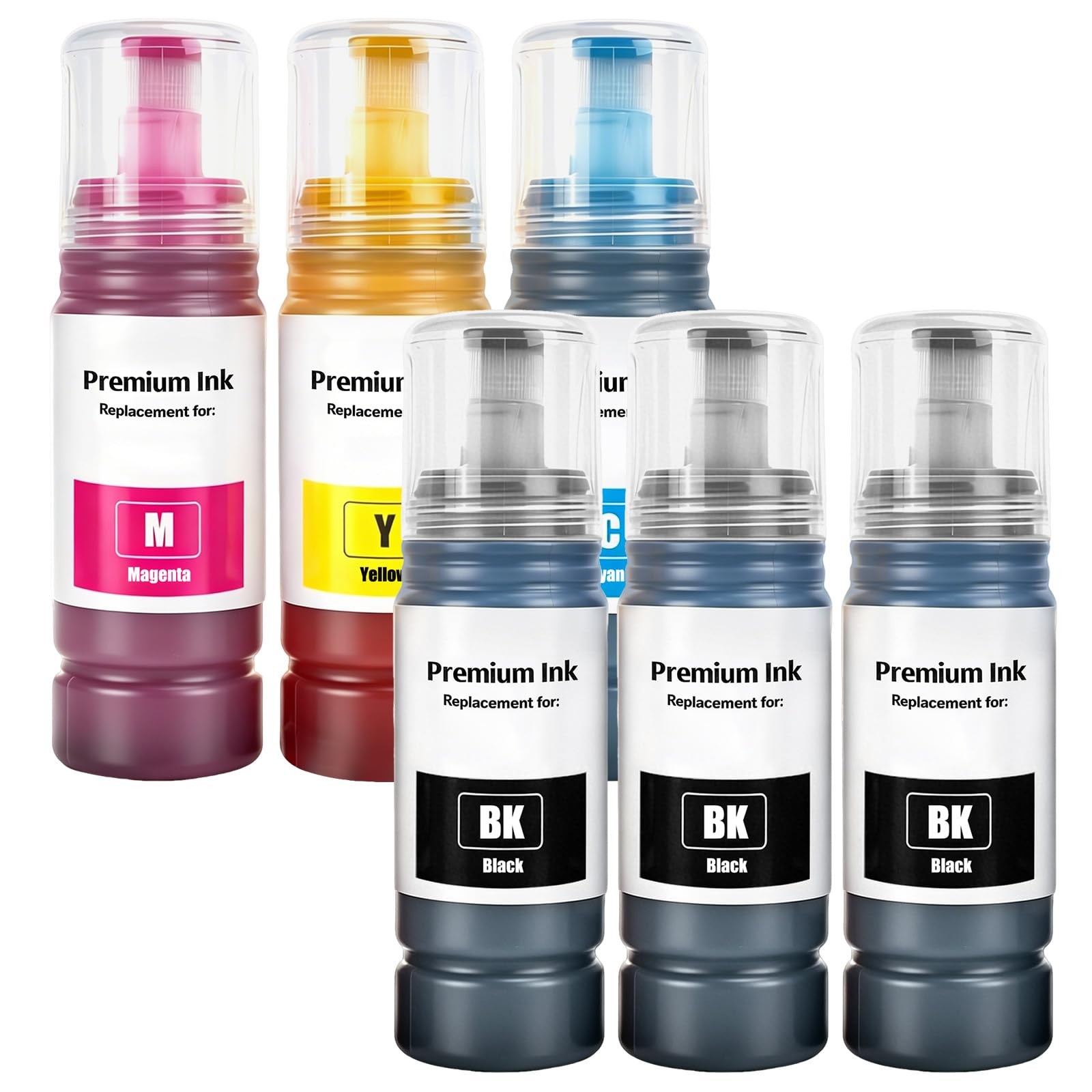 6 PCS 522 T522 Ink Bottles Refill Multipack Fits ET2400 ET2720 Printers