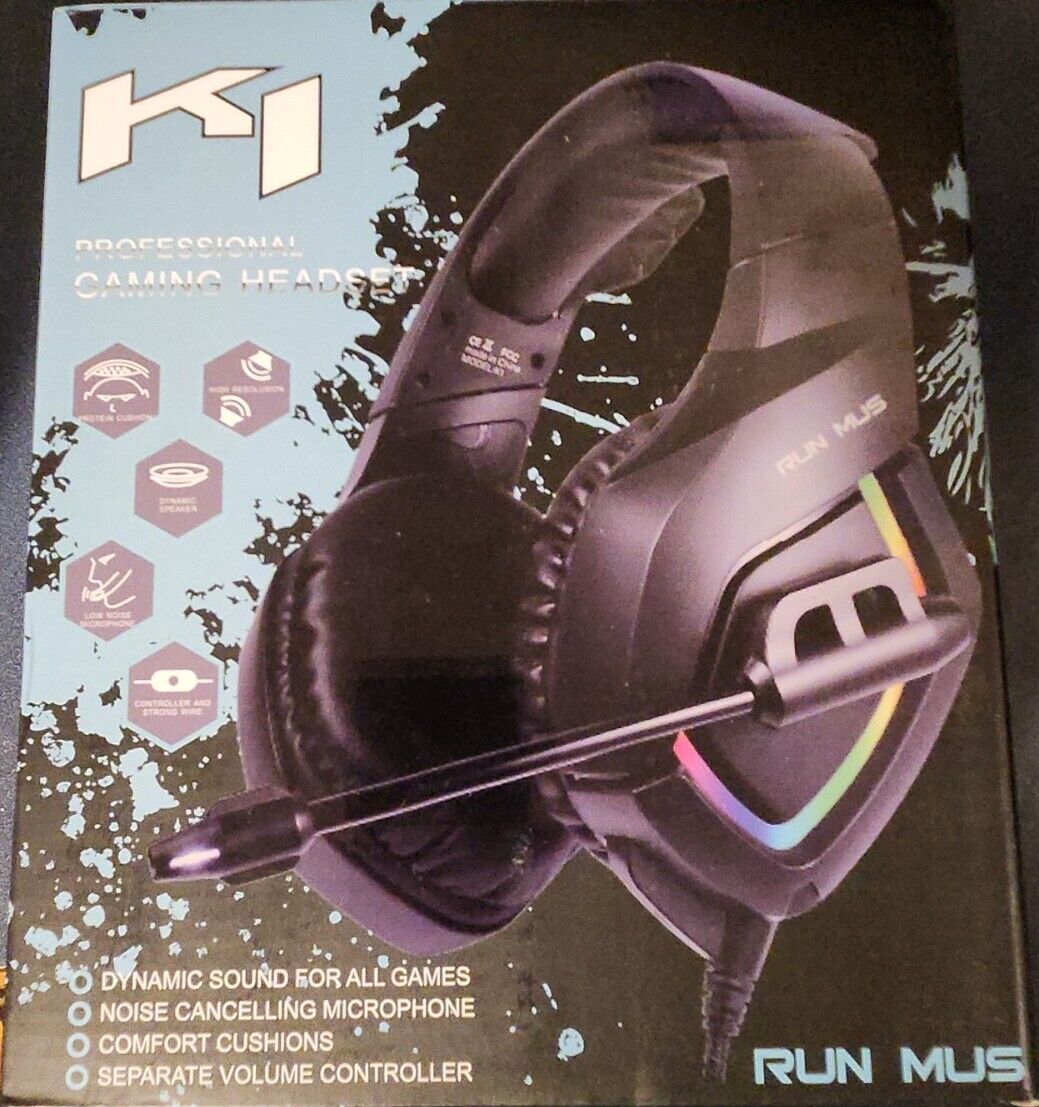 RUN MUS K1B High Performance Professional Gaming Headset