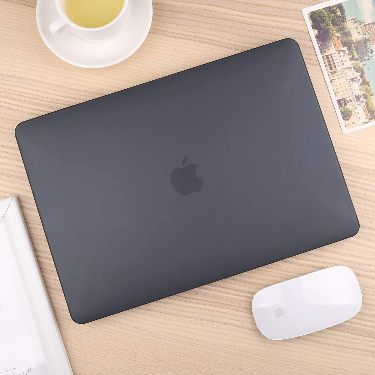 Soft-Touch Hard Case for 2018 MacBook Air 13 A1932, Frost Matte Black
