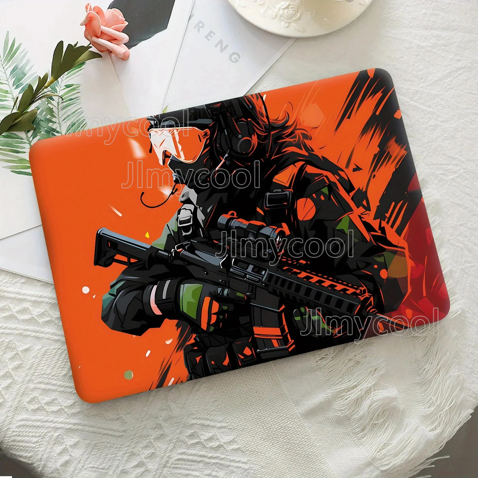 2 Pieces Surface Rendering Protective Film for Laptops with A Theme of Soldiers