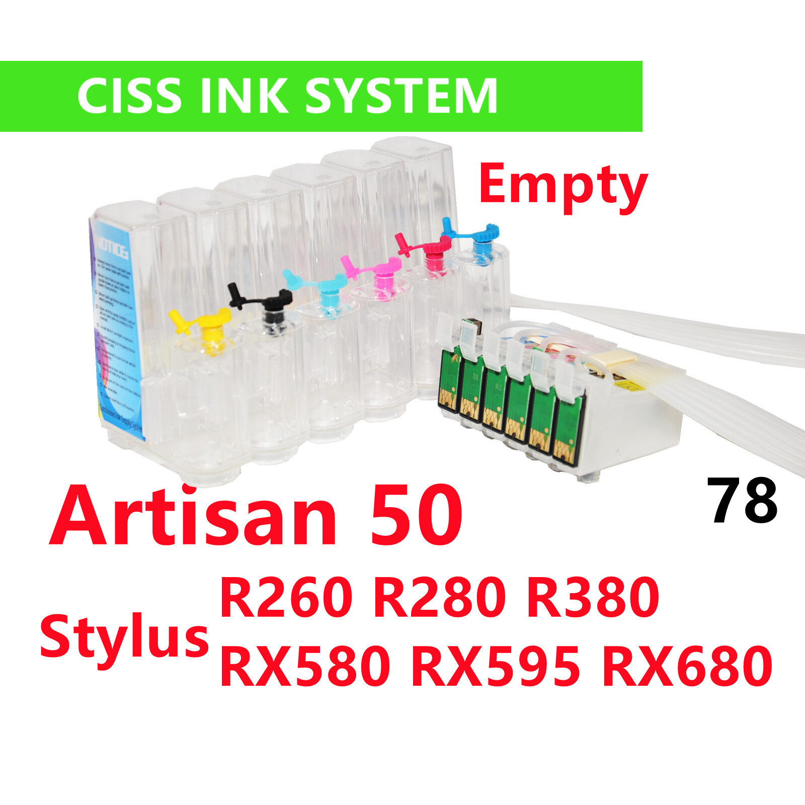 refillable CIS CISS ink system Stylus R260 T078 78 **