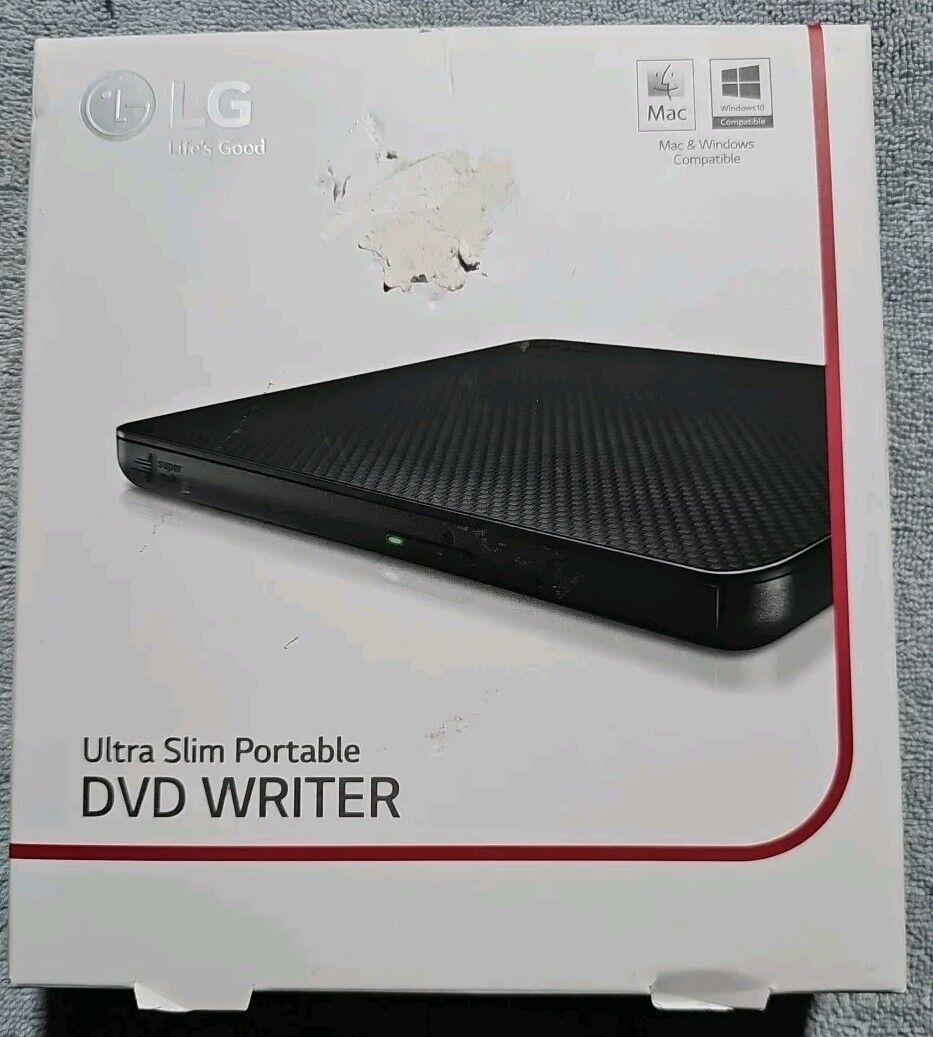 LG Ultra Slim Portable DVD Writer SP80NB60 DVD 8X CD 24x