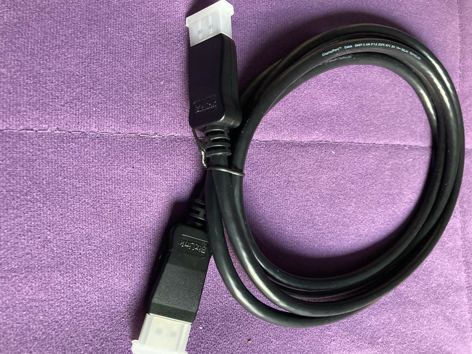 BizLink 6 Feet Black DisplayPort 1.2 Cable (1.8 metre) Male
