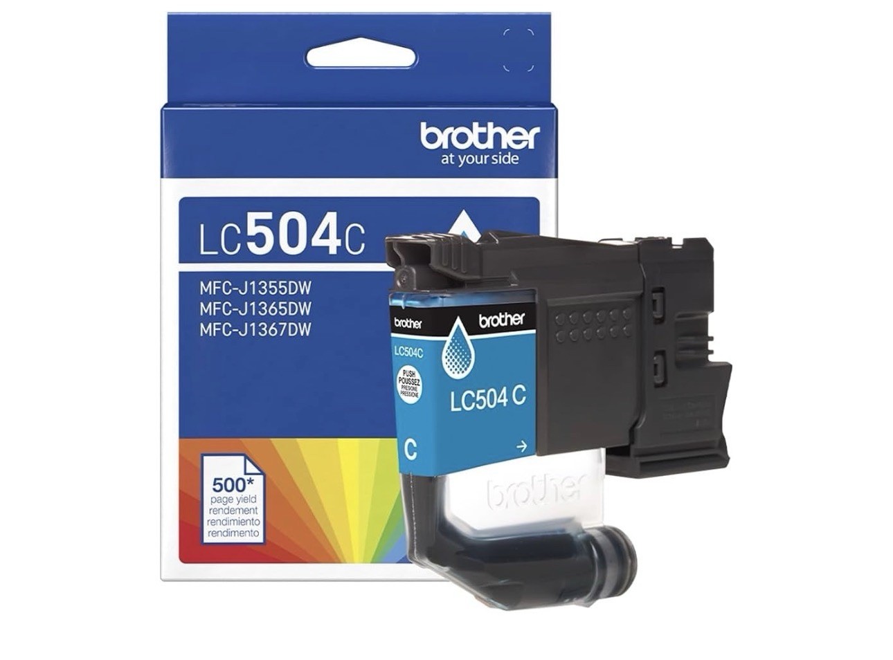 Brother LC504C Genuine Cyan Ink Cartridge Standard Yield 500 Pages Sealed OEM