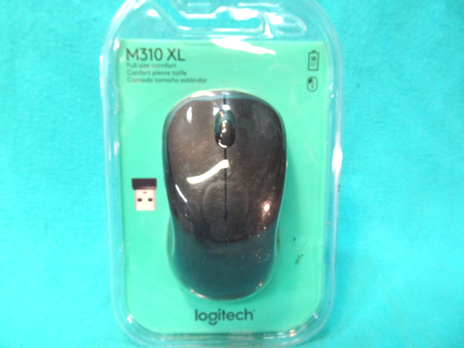 NEW SEALED LOGITECH M310XL FULL SIZE COMFORT WIRELESS USB MOUSE