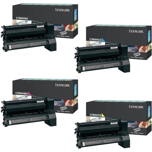 Lexmark Toner Set BK/C/Y/M C780H1CG/C780H1YG/C780H1KG/C780H1MG Printer C780