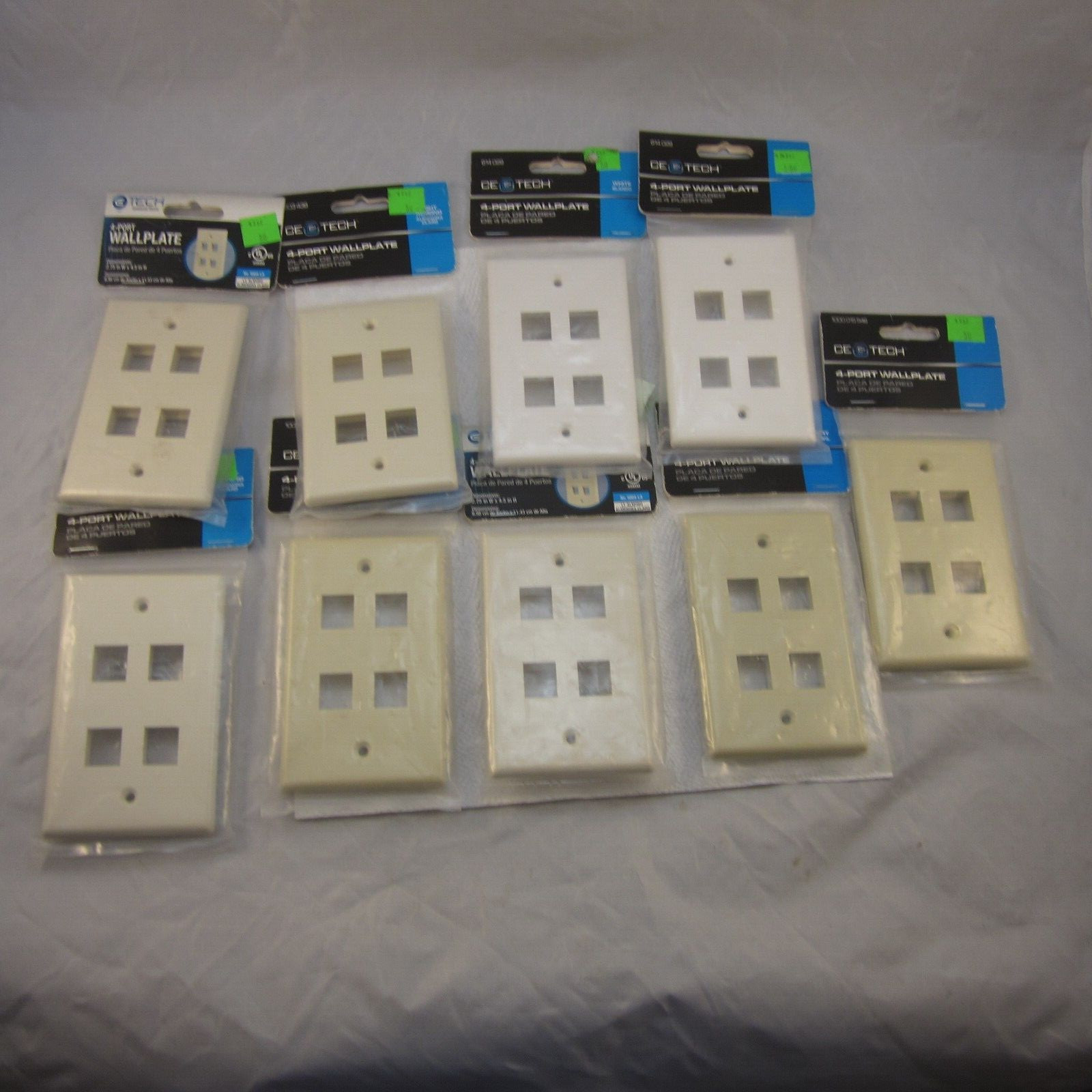 4 Port Decor Wallplate Insert CE E Tech Commercial Electric Lot Of 9
