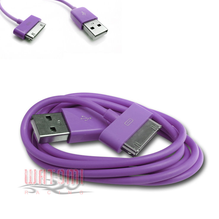 100X 3FT USB 30PIN PURPLE CABLE DATA CHARGER FOR GALAXY TAB 7" PLUS 8.9 10.1