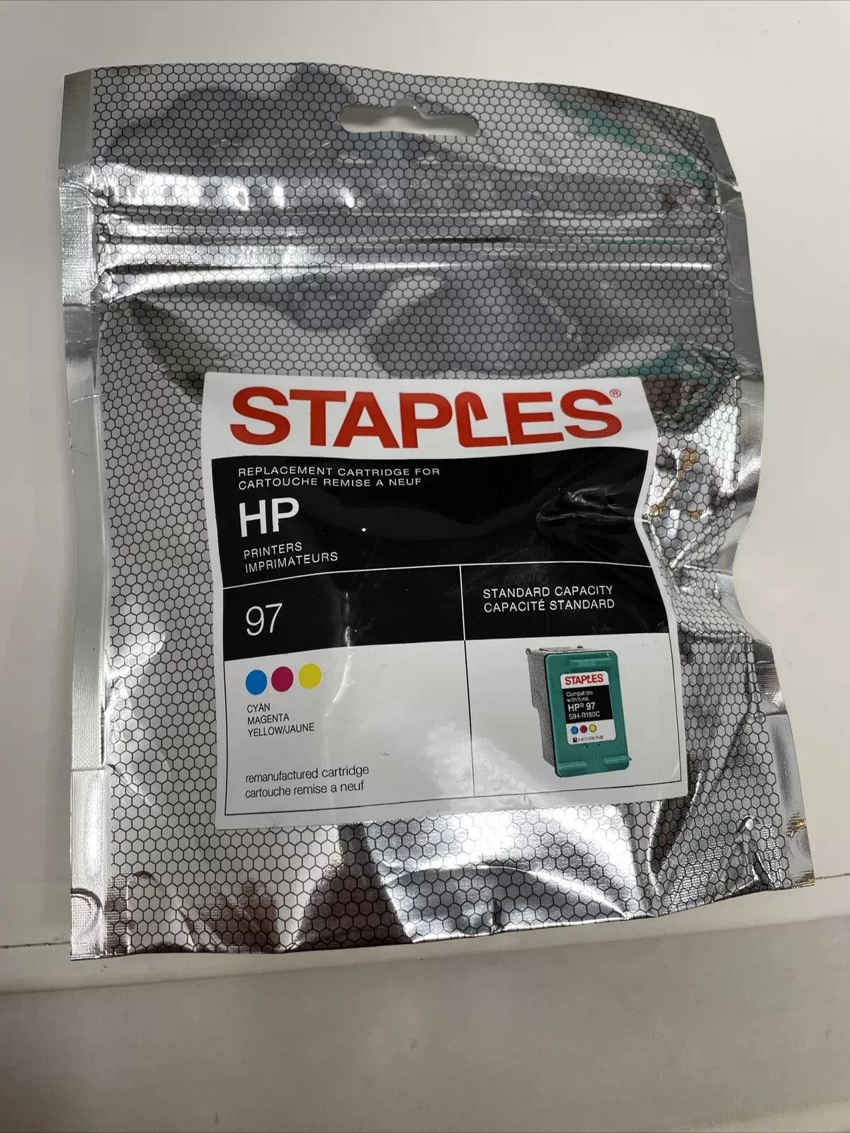 New Staples Inkjet Cartridge Replacement for HP 97 (Tri-color) - 