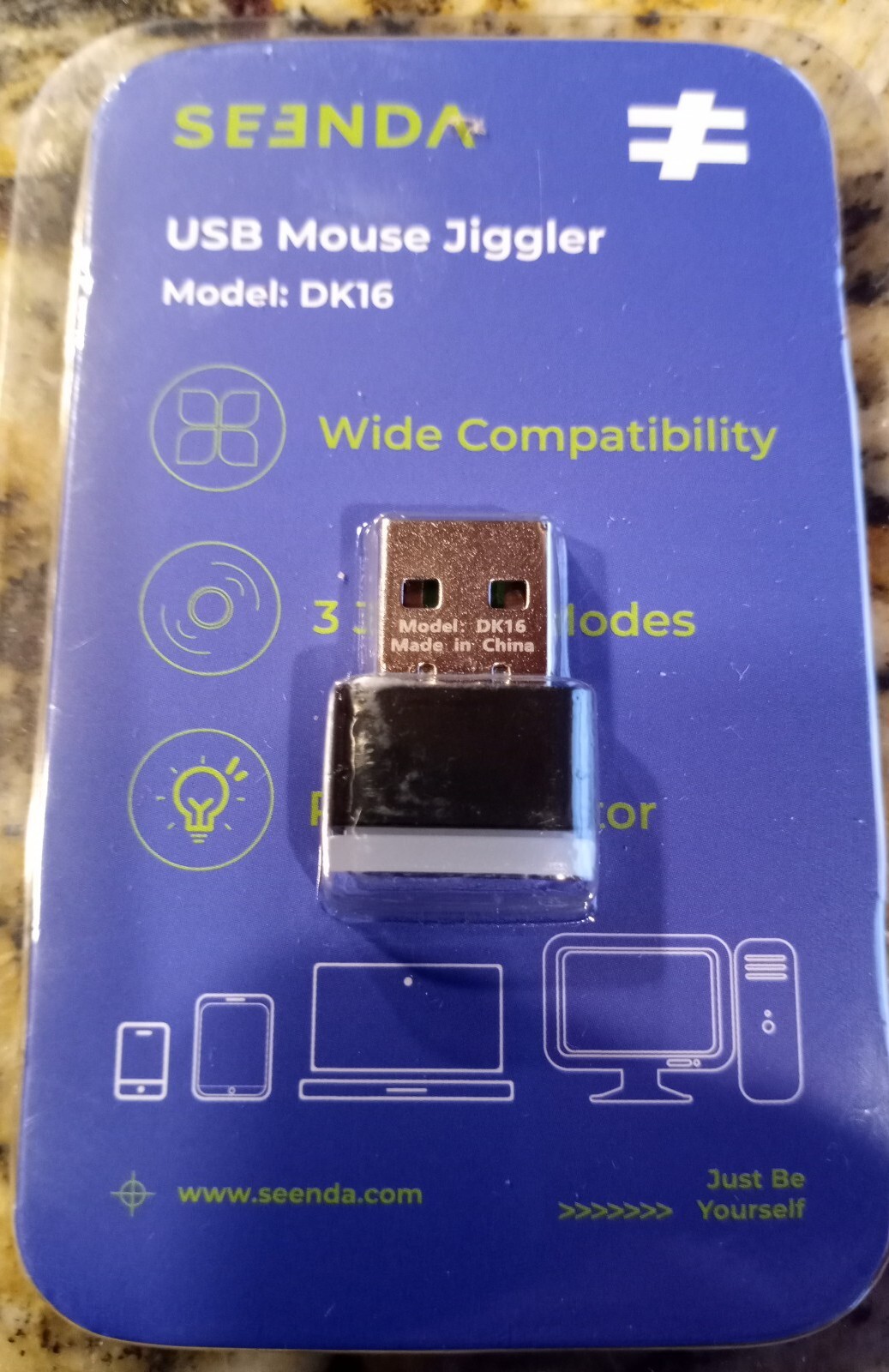 Mouse Jiggler 3 Modes Undetectable Mouse Mover USB Clickable with On/Off SEENDA