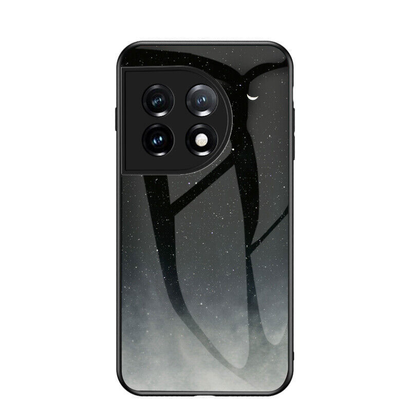 Glass Sky Moon Night Cover Case For OnePlus 12 11 10 9 8 7 6 10T Nord CE 4 N300