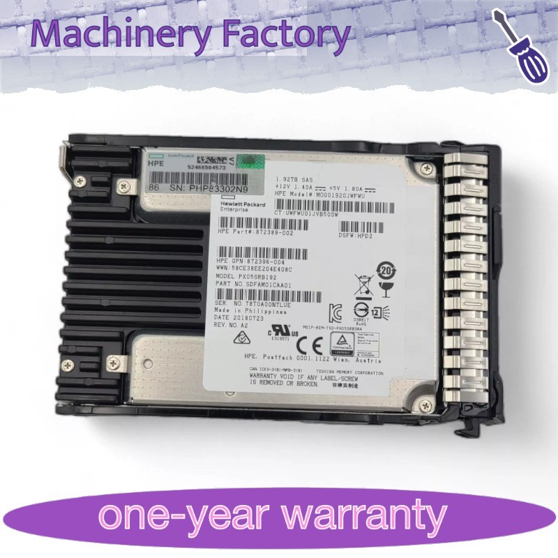 NEW HPE 1.92TB SAS 12G 2.5" GEN9 GEN10 Server SSD Replace 872392-B21 872433-001
