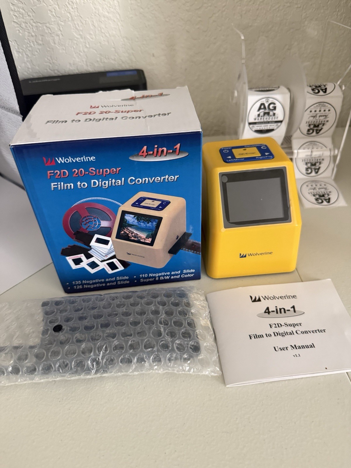 Wolverine F2D Super+ 4-in-1 Film & Slide Digital Converter Scanner