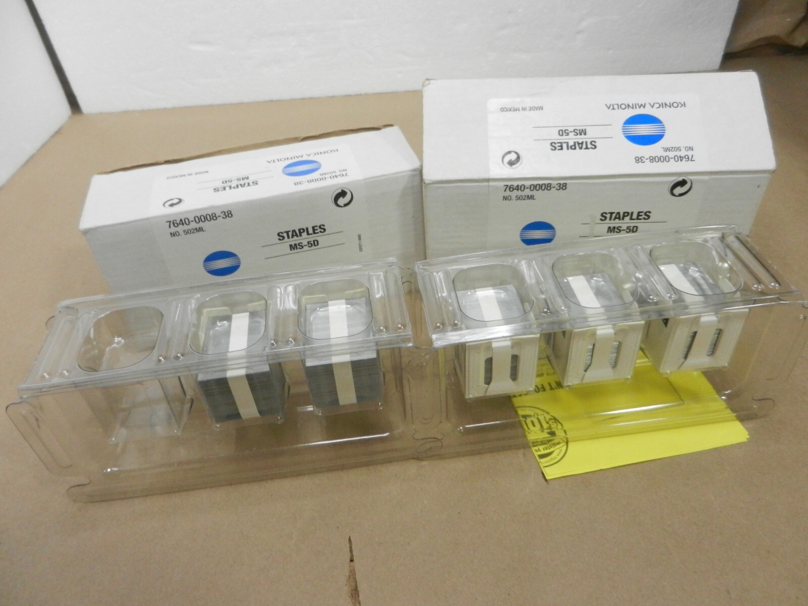 LOT - Genuine Konica Minolta 7640-0008-38 MS-5D 502ML  ( 14YA ) Staples