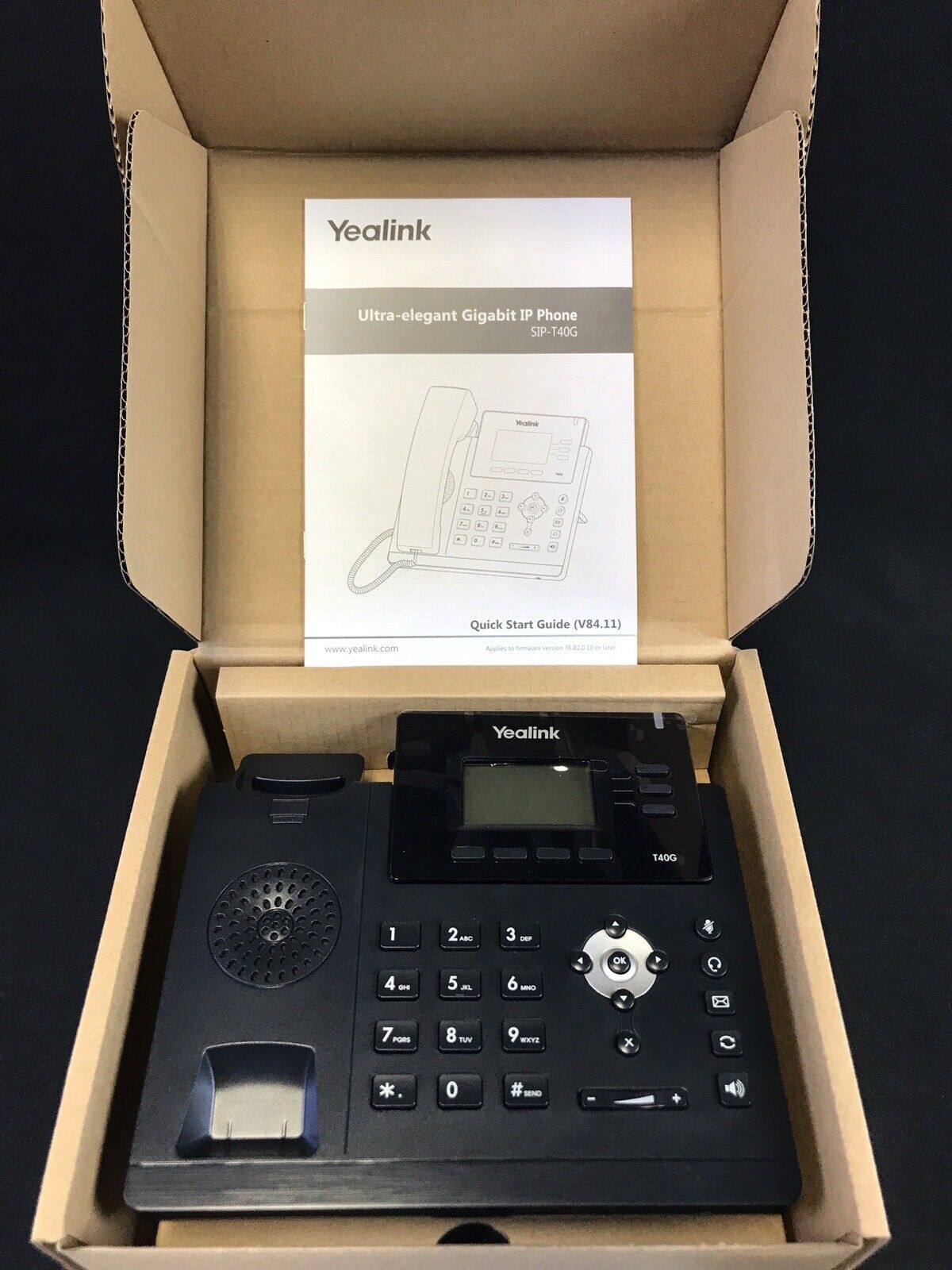 Yealink Ultra-Elegant Gigabit IP Business Desktop Media SIP-T40G IP Phone