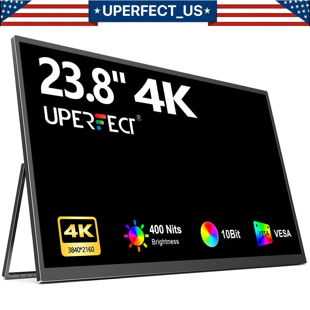 2025 23.8" 4K Screen Portable Monitor Screen 3840*2160 HDR LCD Display for PS PC