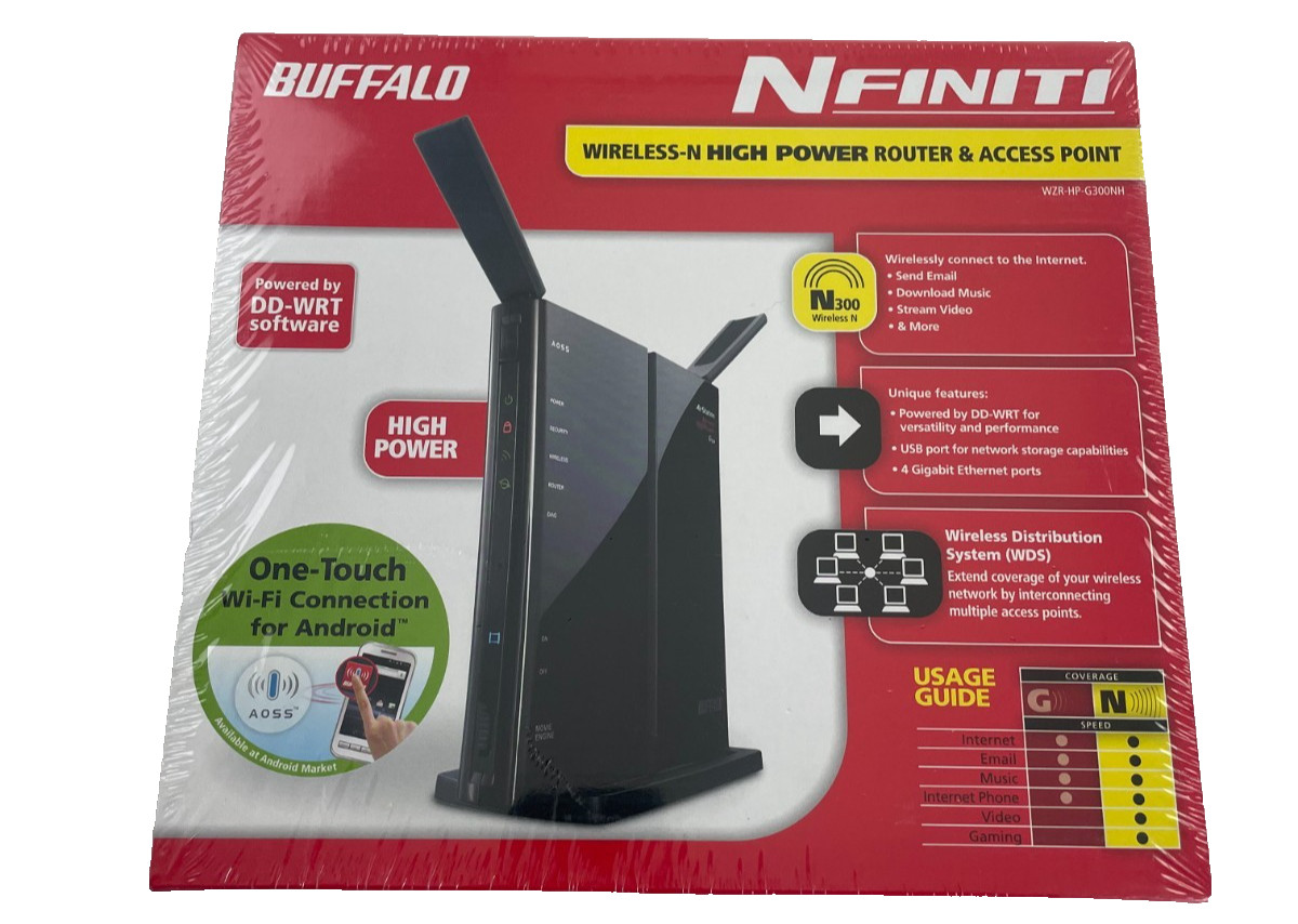 BUFFALO Nfiniti WZR-HP-G300NH Wireless Router 