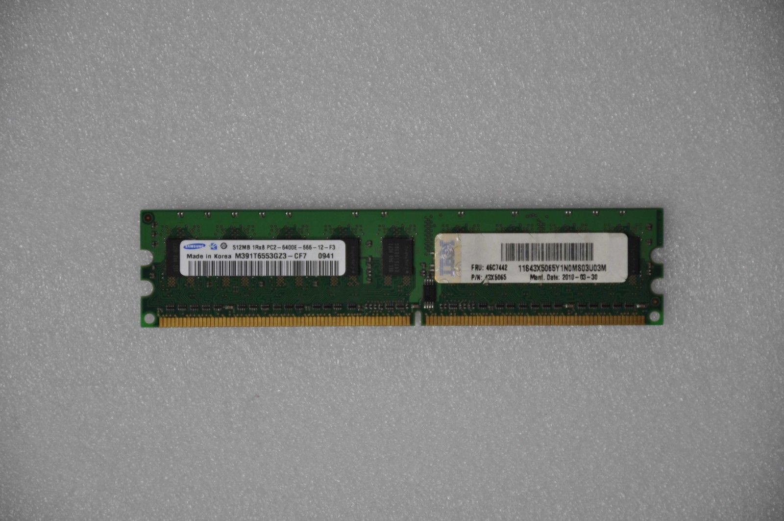 SAMSUNG IBM 512MB DDR2 1Rx8 USED 46C7442