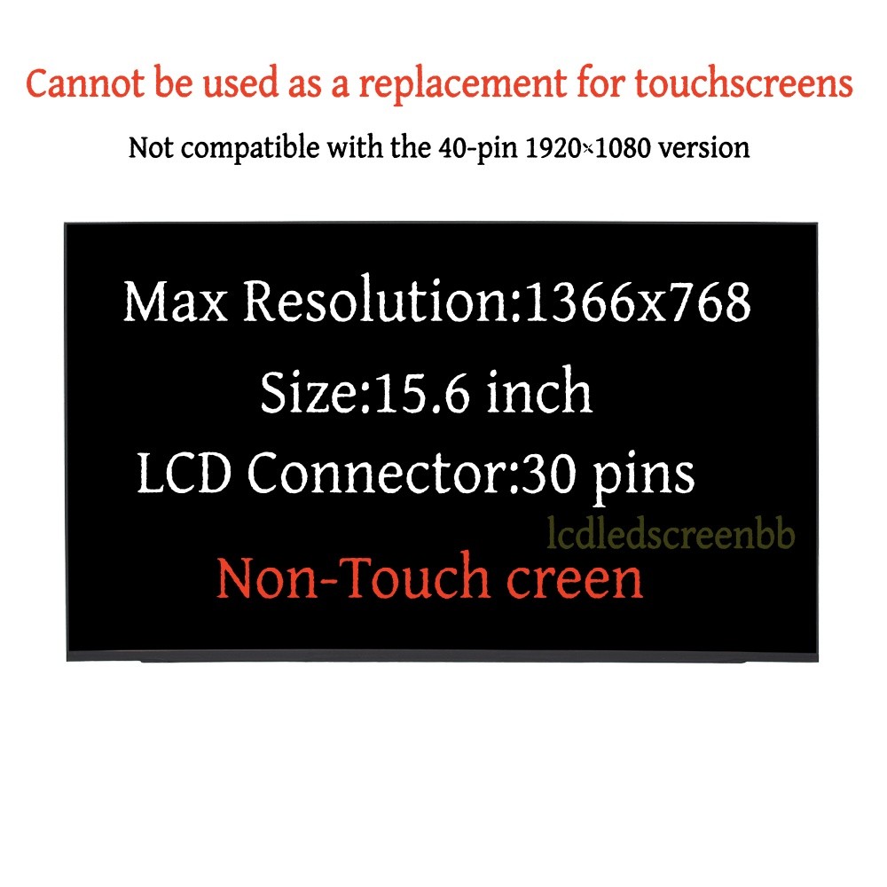 For Innolux N156BGA-E53 Dell PN DP/N 07XMDT 7XMDT HD 1366x768 30pin LCD Screen