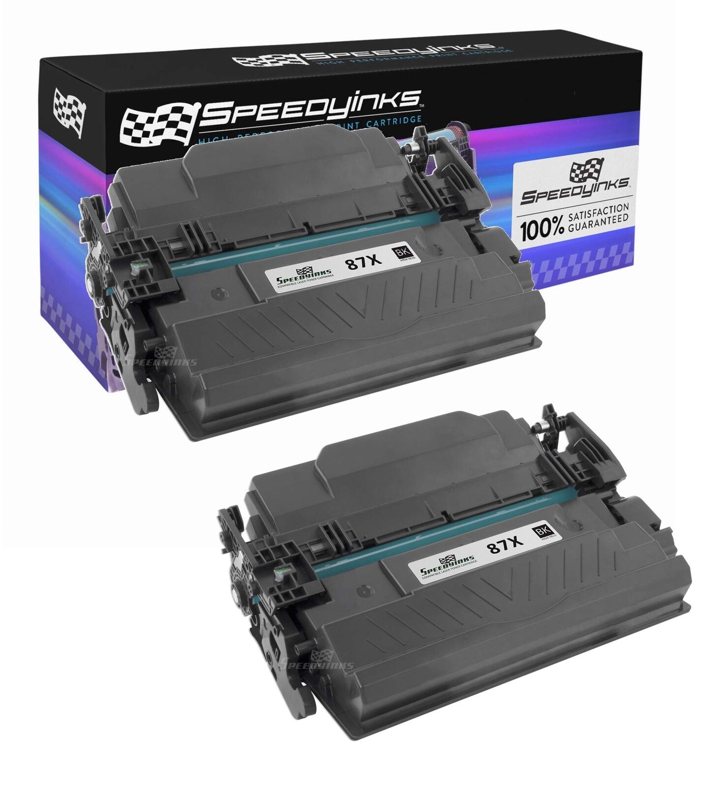 SPEEDYINKS Compatible Toner Cartridge Replacement for HP 87X CF287X HY Black 2PK