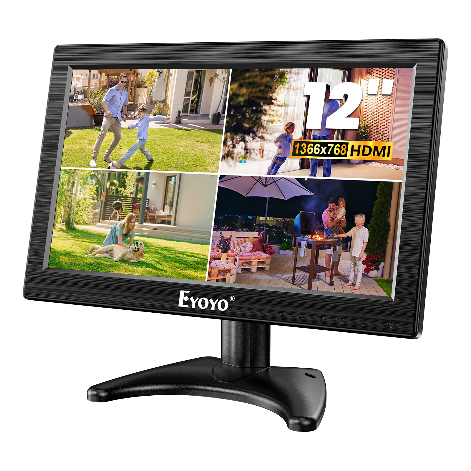 10" Eyoyo Display Monitor VGA BNC Video Audio 1366x768 CCTV PC Security Screen