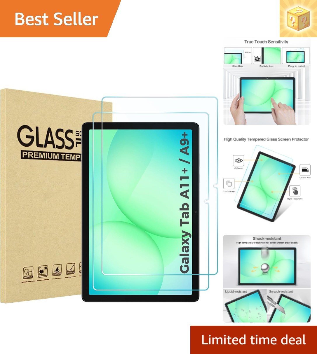 Ultimate Protection 2-Pack Screen Protectors for Galaxy Tab A11 Plus & A9 Plus