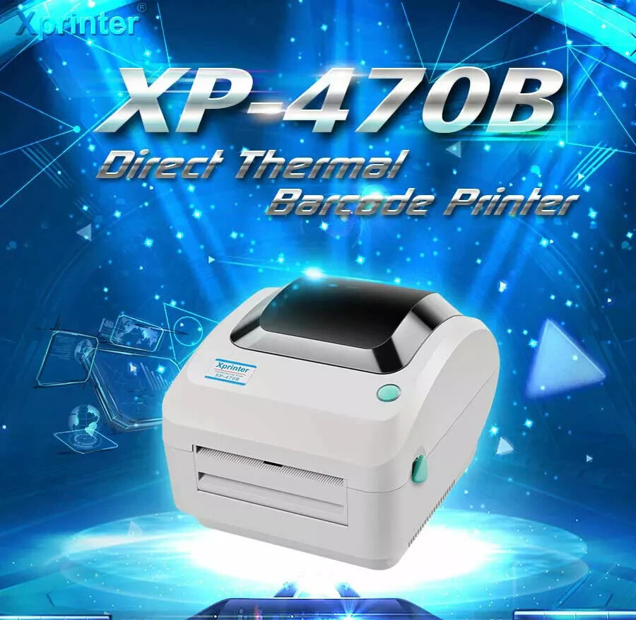 XP-470B Direct Thermal Label Printer Free Zebra Roll 6x4 royal mail etsy hermes