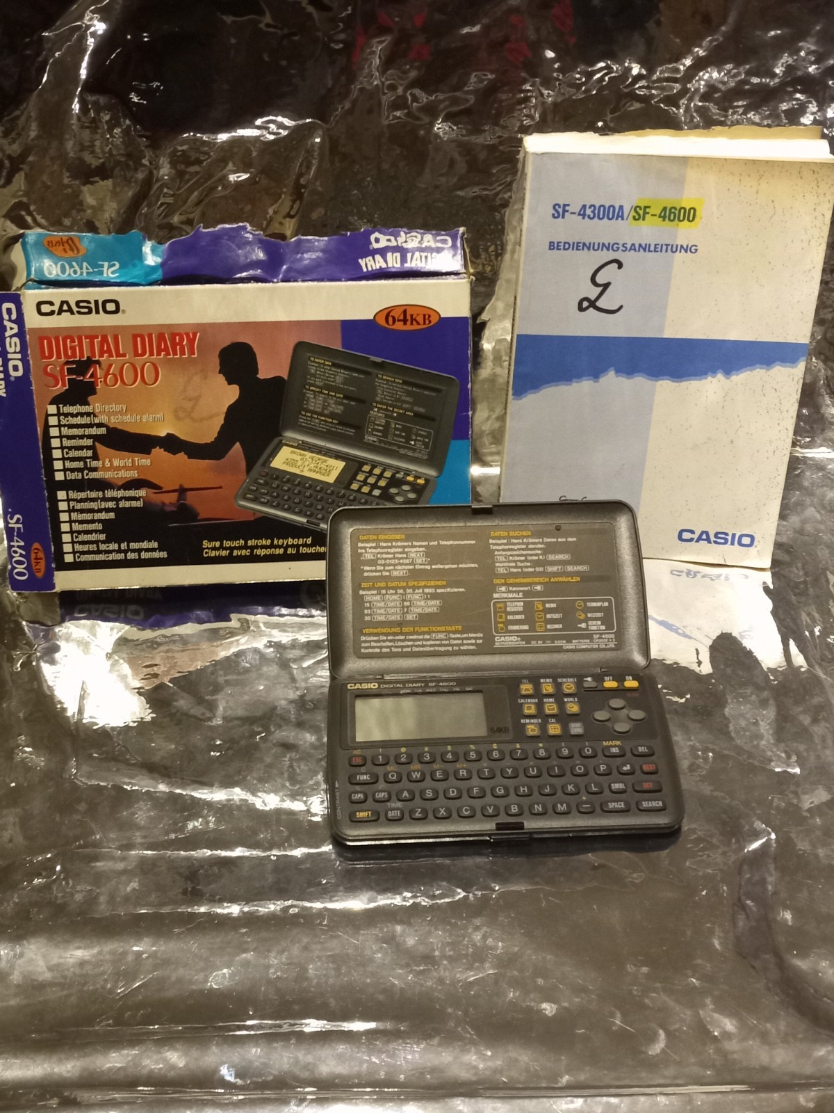 Casio SF-4600 Digital Diary 64KB Vintage Organizer Original Box Manual Excellent Cond