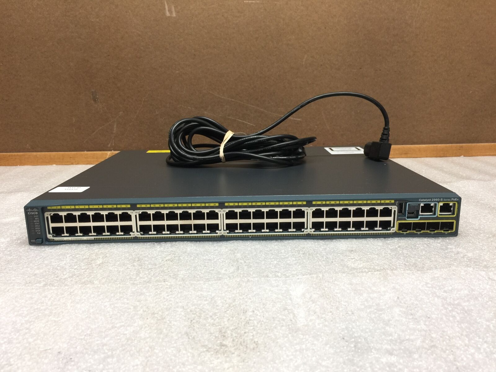 Cisco Catalyst WS-C2960S-48LPS-L 48 Port PoE+ Gigabit Network Switch