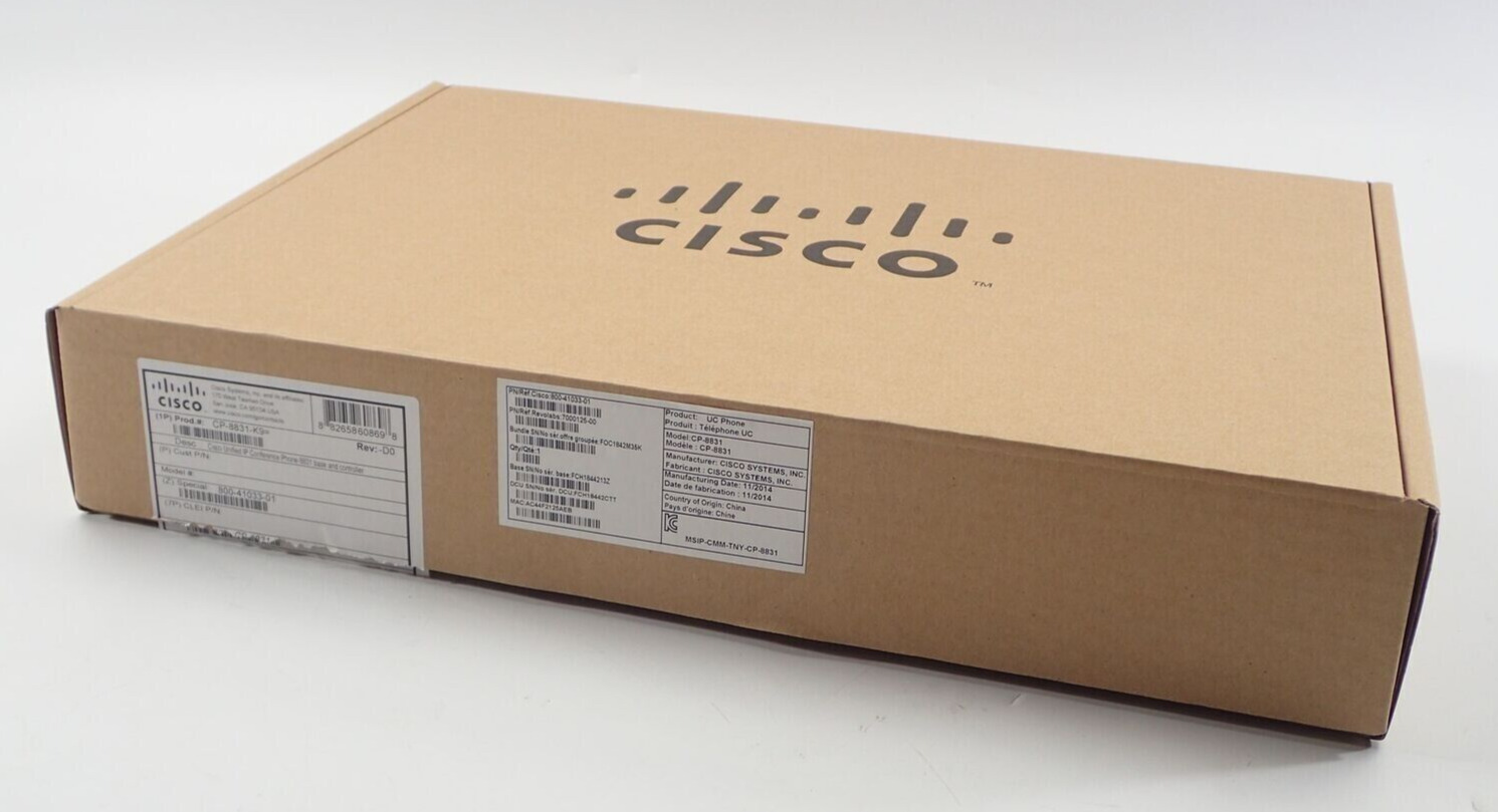 Lot Of 13 New Cisco CP-8831-K9 IP Conference Phone & Base Unit