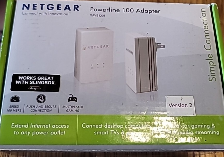 Netgear Powerline 100 Adapter XAVB1201 Extend Internet Access