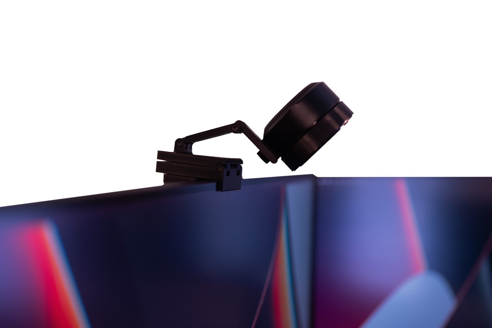 Webcam Monitor Clip: top, bottom and sides for Logitech, Elgato or 1/4" support