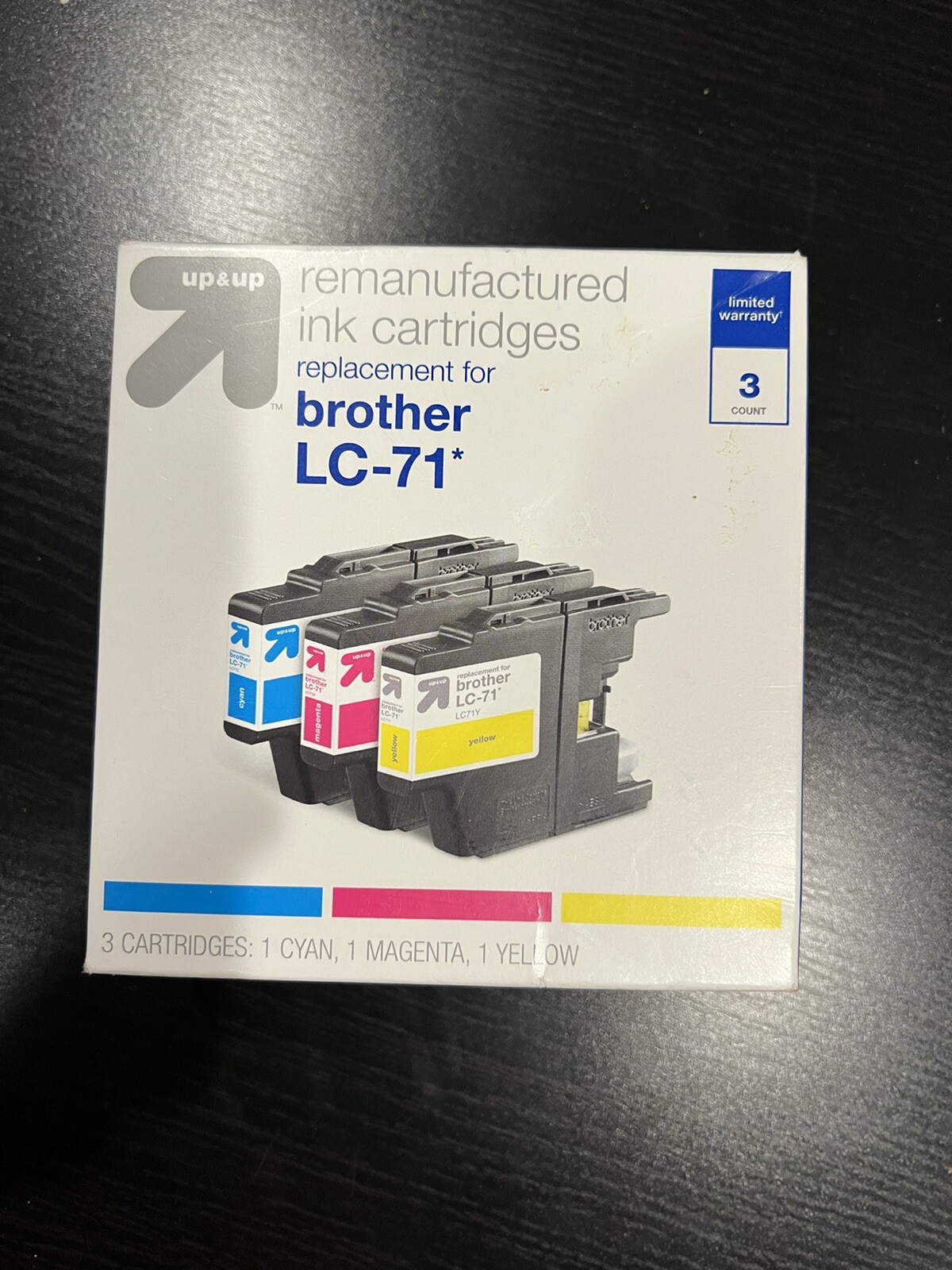 Up & Up Remanufactured Cyan/Magenta/Yellow 3pk Ink Compatible with Brother LC-71