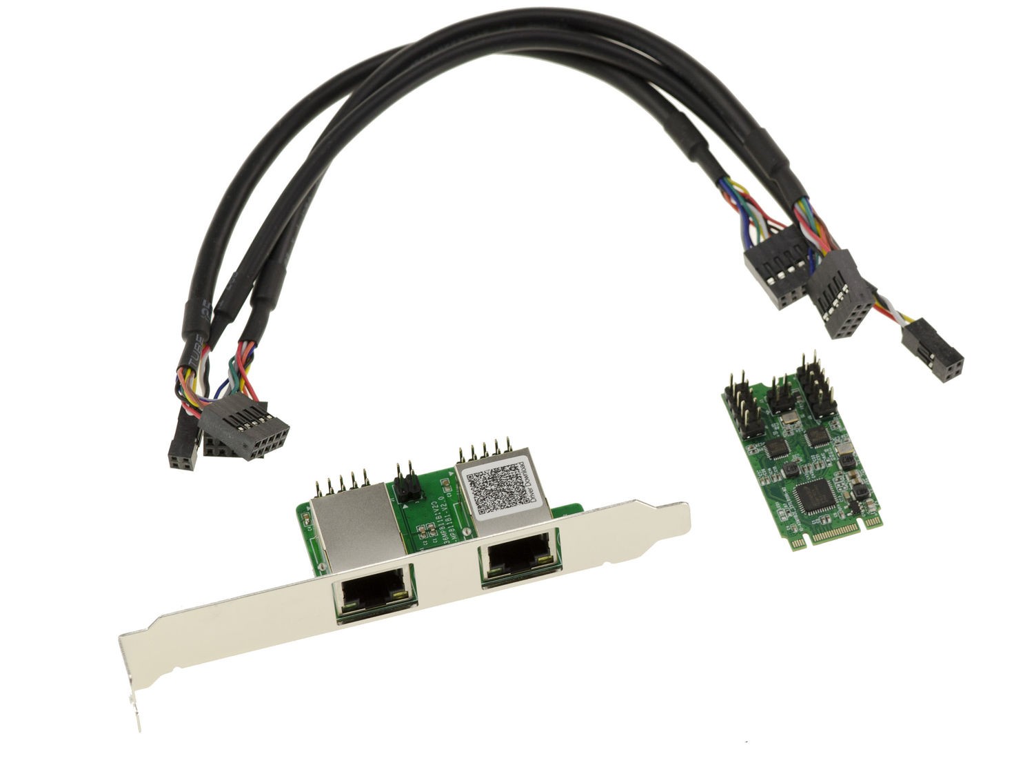 Controller Card M2 Dual Gigabit Ethernet - M.2 PCIe M or B+M - Realtek RTL8111H