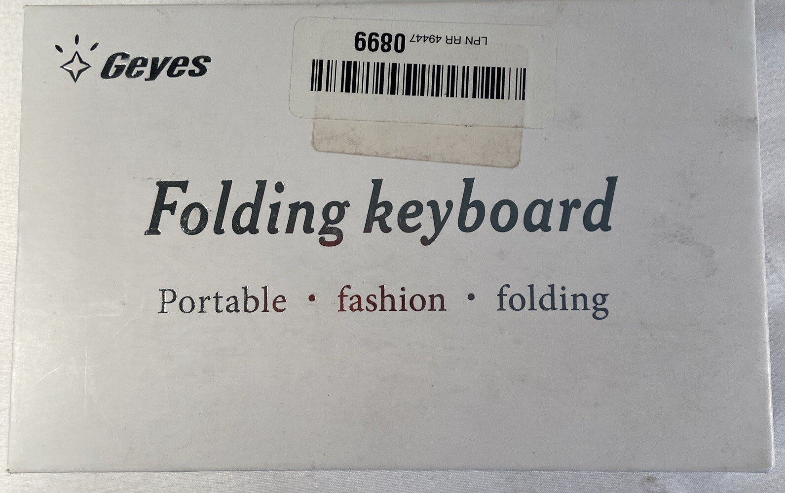 Geyes Folding Bluetooth Keyboard, Portable Travel Foldable Keyboard Black