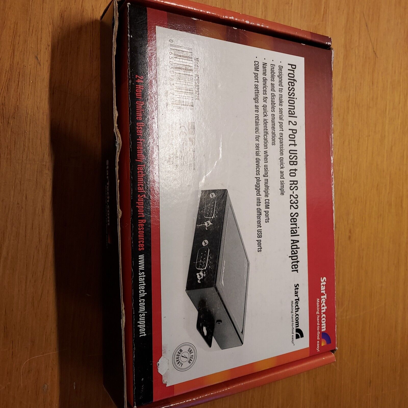 NEW StarTech 2-Port Wall Mountable USB to Serial Adapter Hub with COM Retention