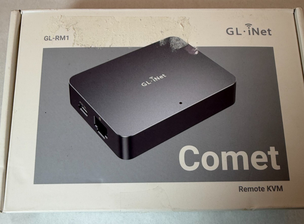 GL.iNet Comet GL-RM1 Remote KVM 4K 30Hz BIOS Control Tailscale Black - Open Box