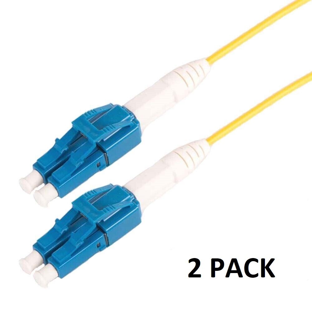 9/125 LC/UPC-LC/UPC Duplex Singlemode Fiber Optic Cable Patch Cord 3M (2 CABLES)