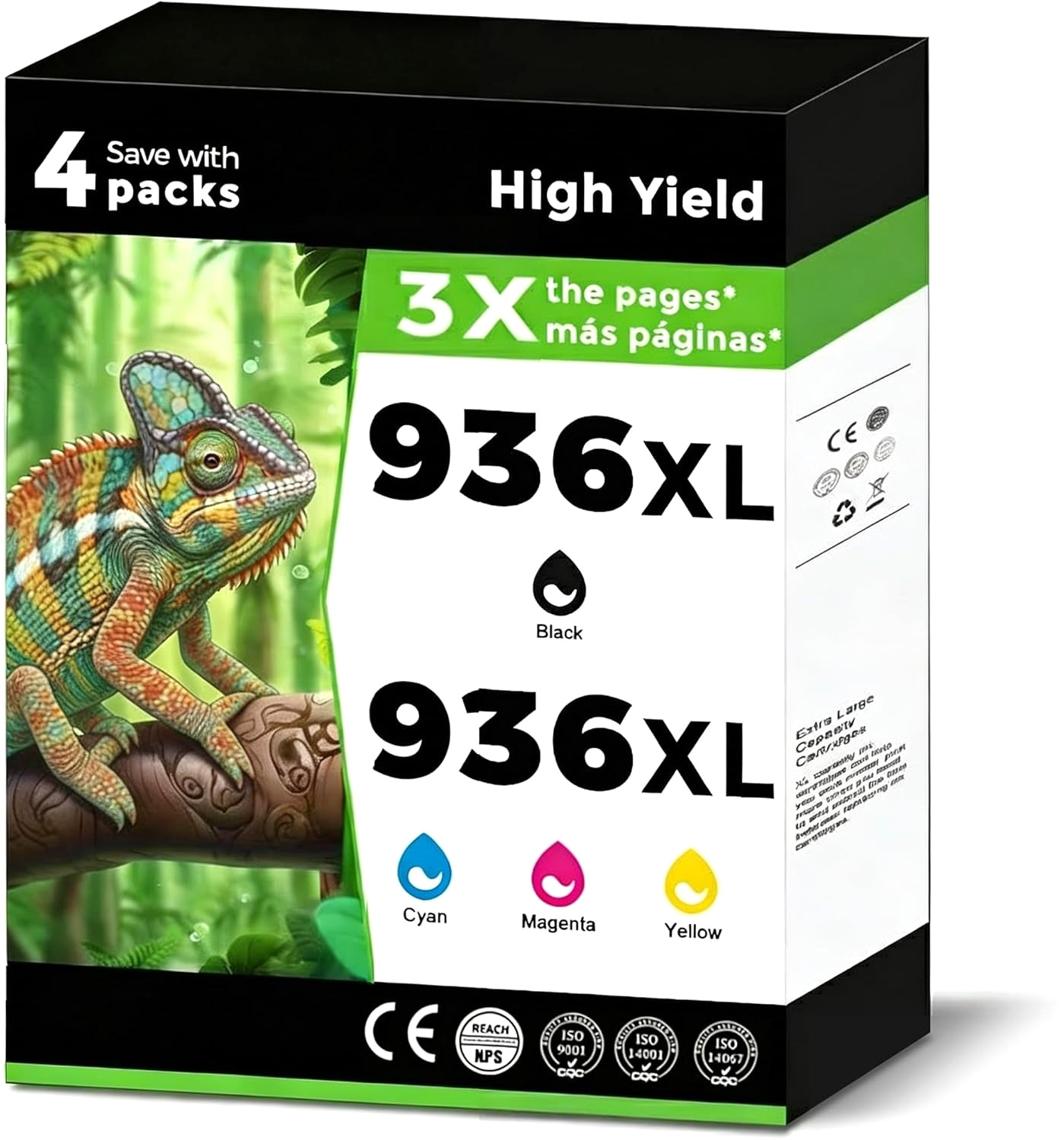 936XL (936e) Ink Cartridges for HP OfficeJet Pro 9110e 9120e 9122e 9125e 9128e