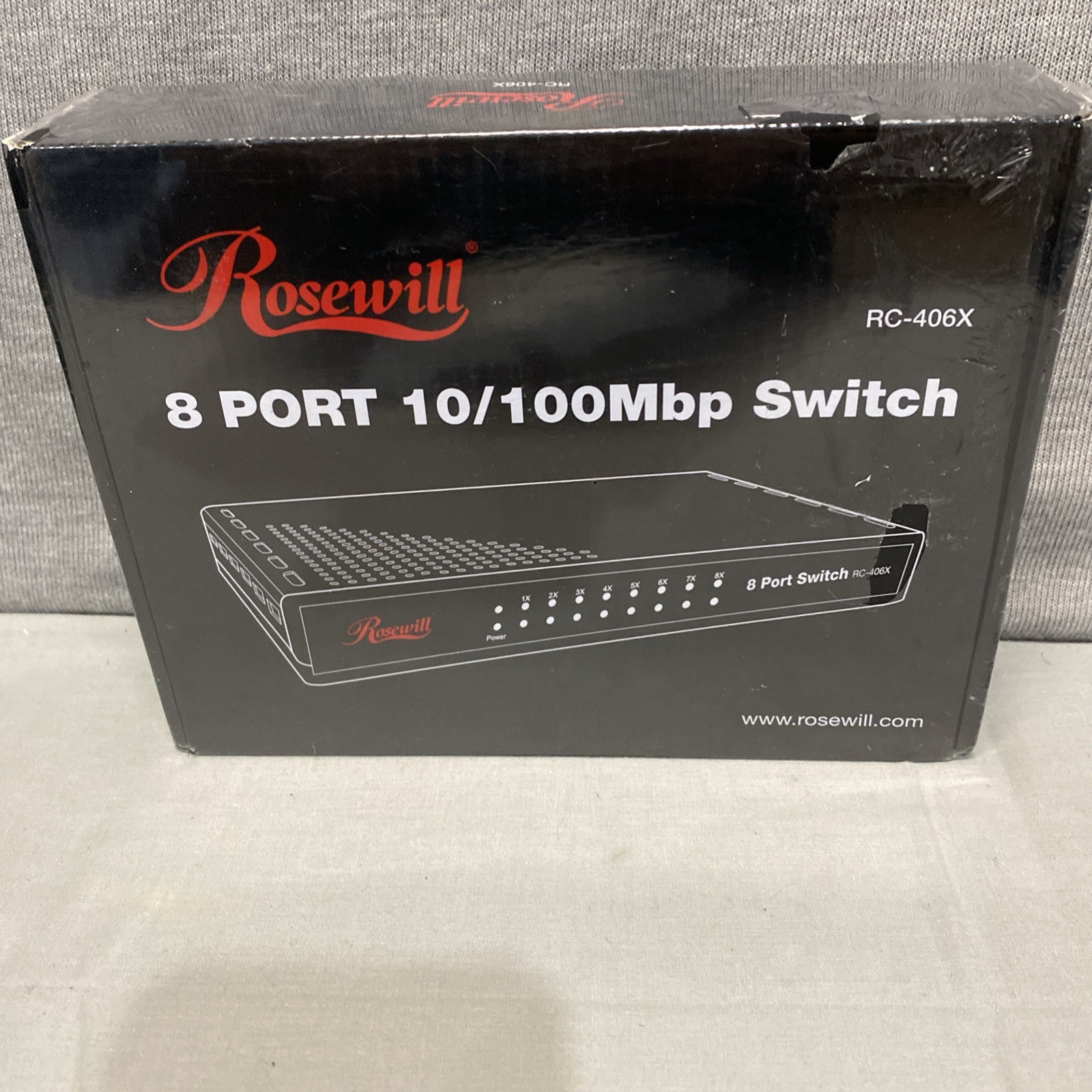 NEW Rosewill RC-406X 10/100Mbps 8-Port Ethernet Switch